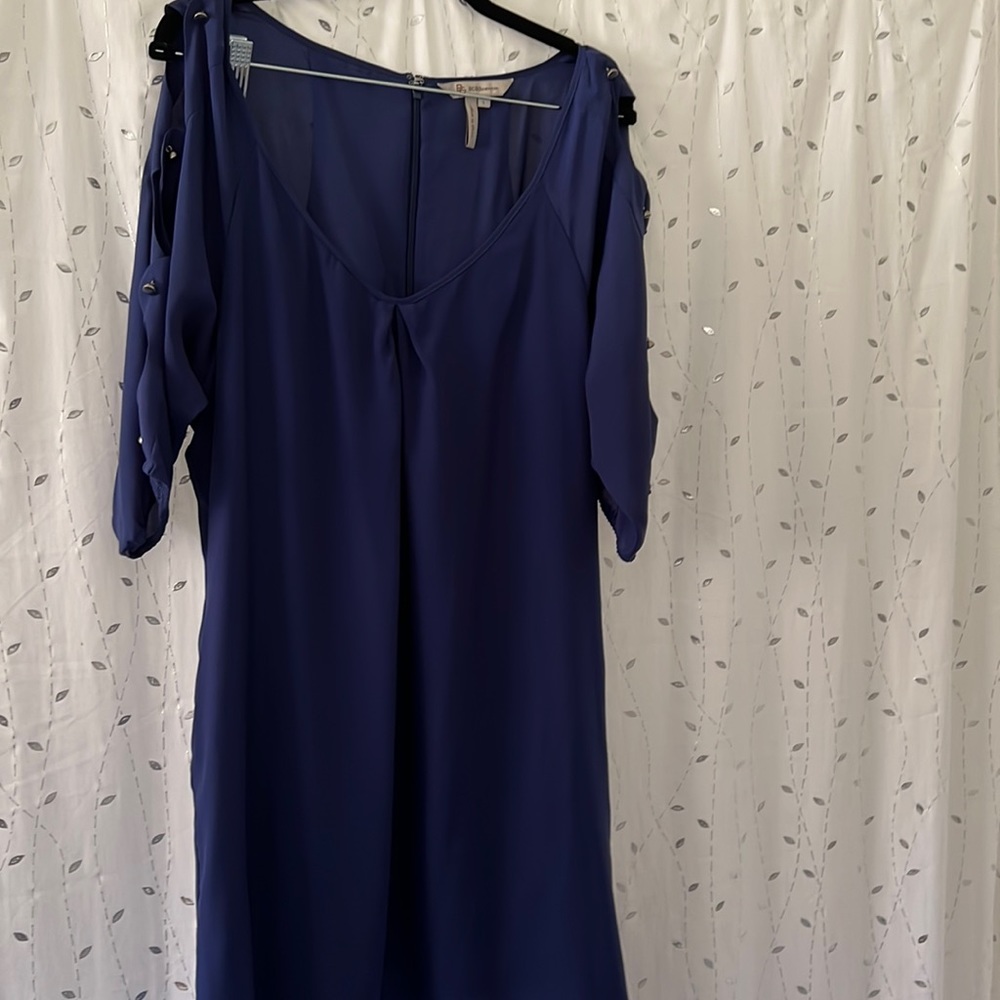 BCBGeneration V Neck Blue Shift Dress
